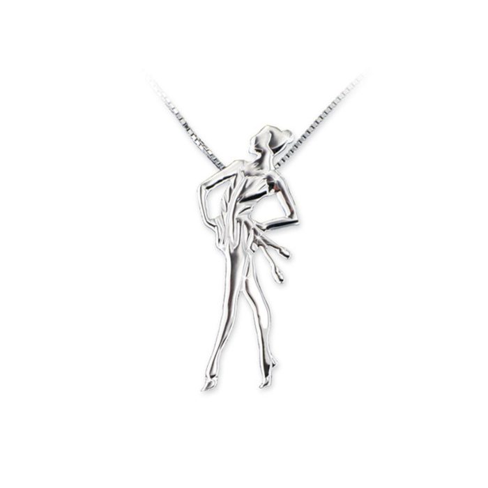 Necklace with pendant in silver by Pastorelli - Image 4