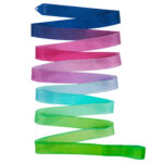 Pastorelli Archè ribbon Blue-Fuchsia-Light Blue-Lime Green Platinum FIG